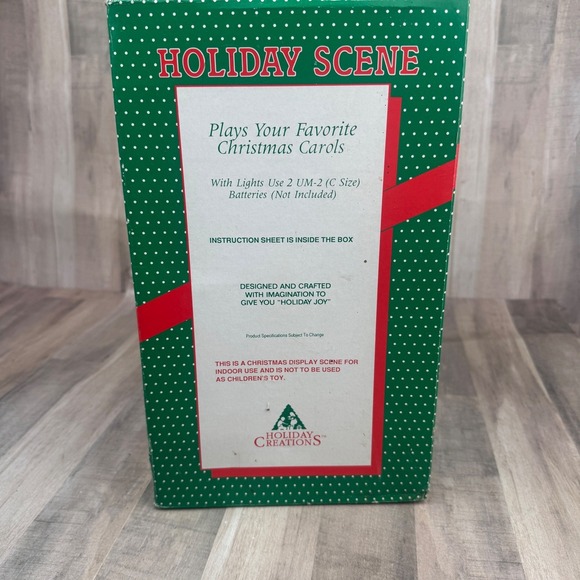 Vintage Animated Santa Reading Musical Holiday Scene HOLIDAY CREATIONS, INC 1993 - Picture 5 of 9